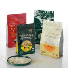 Wholesale Rice Packaging Bags 1kg 3kg 5kg Plastic Handle Pouch