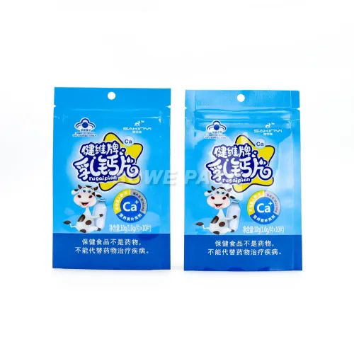 Heat seal 3 side seal pouch cosmetic beauty packaging bags