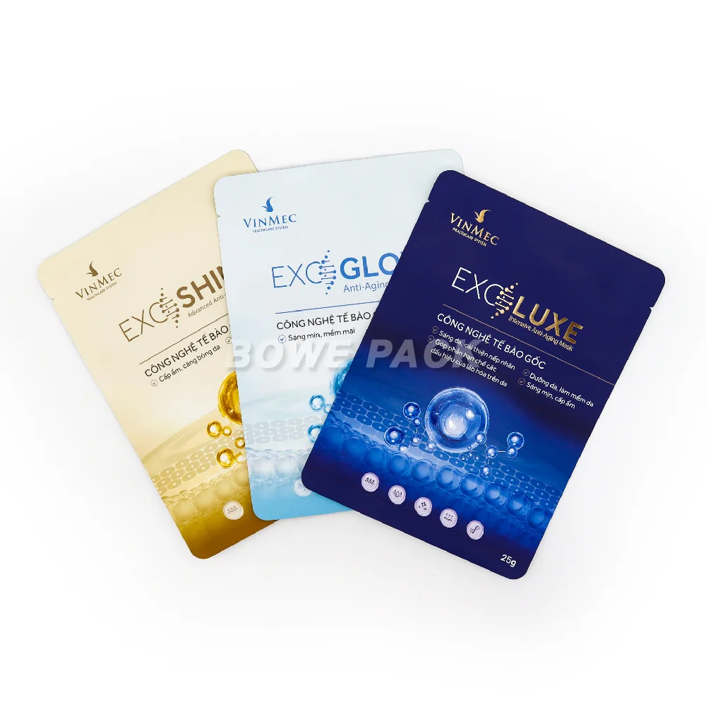 Foil stamping three side seal pouch