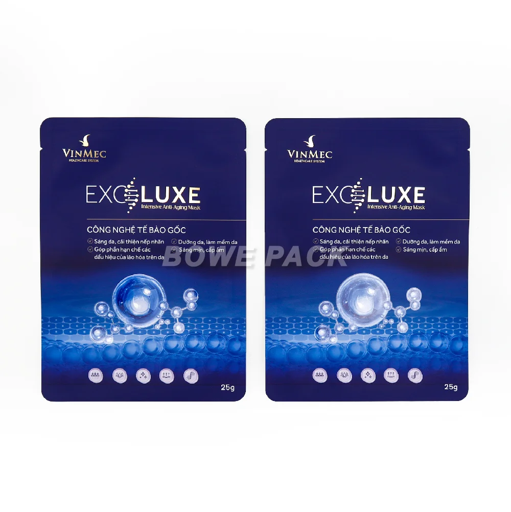 Hot stamping three side seal pouch