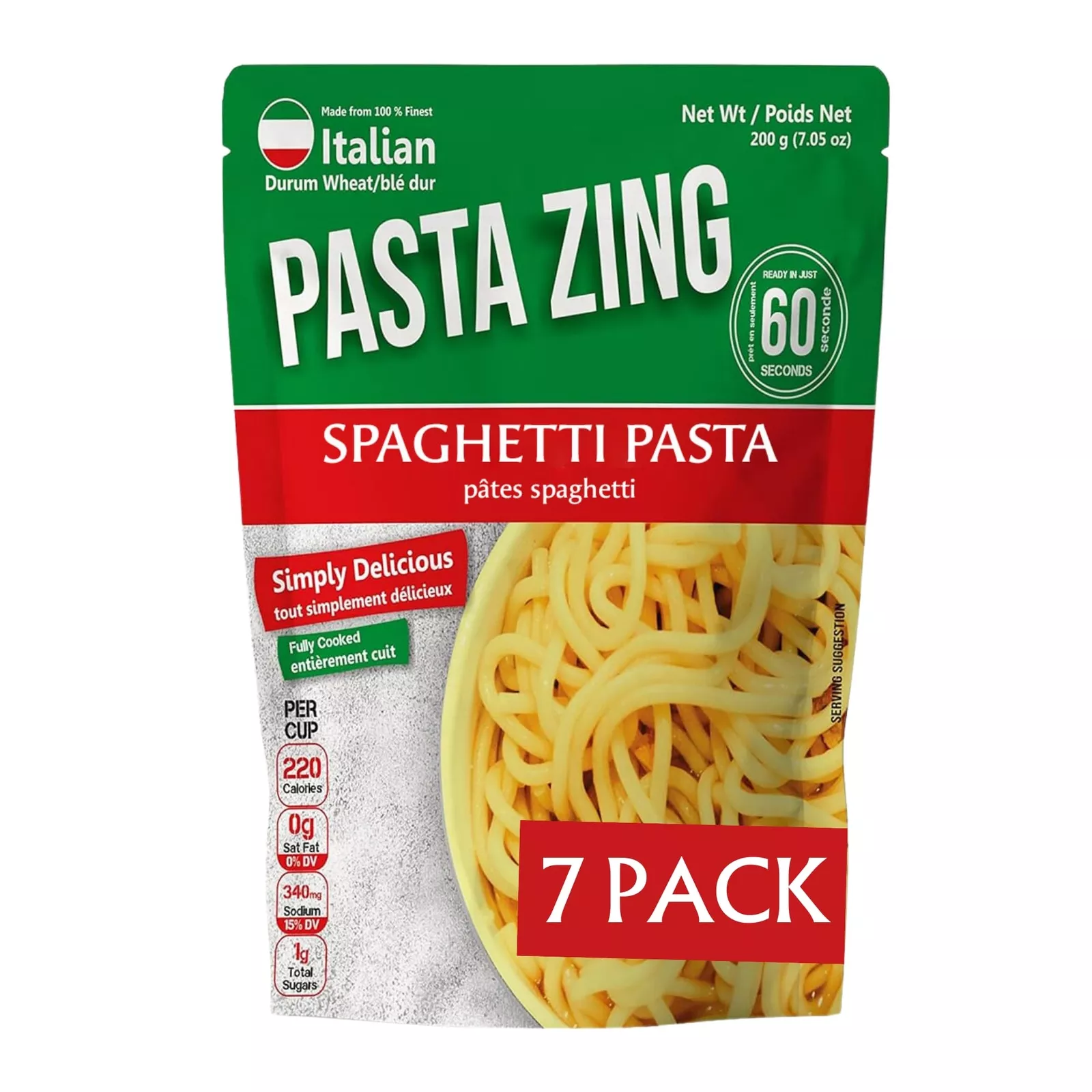 Bolsa stand up para pasta de espaguetis