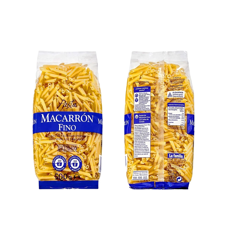 Bolsas personalizadas para empaquetar pasta y espaguetis al por mayor