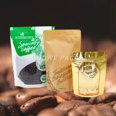 Bolsas de café de 250 g con fondo plano y válvula