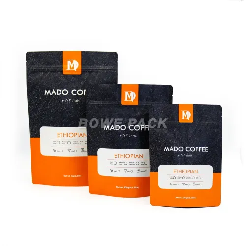 Bolsas de café de 250 g con fondo plano y válvula