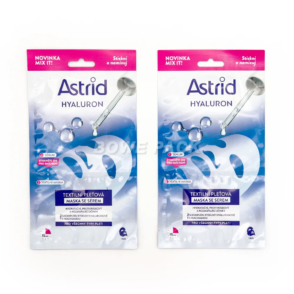 Three side seal pouch with euro hole