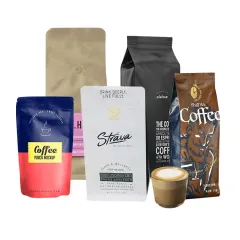 Bolsas de café 100 % compostables, embalaje ecológico.