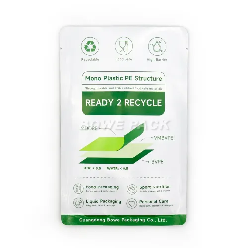 Recyclable Three Side Seal Pouch Bag Packaging Supplier