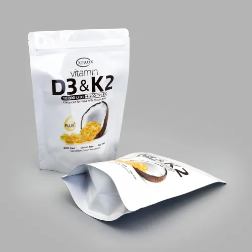 Recyclable Vitamin Packaging Bags Supplement Stand Up Pouches