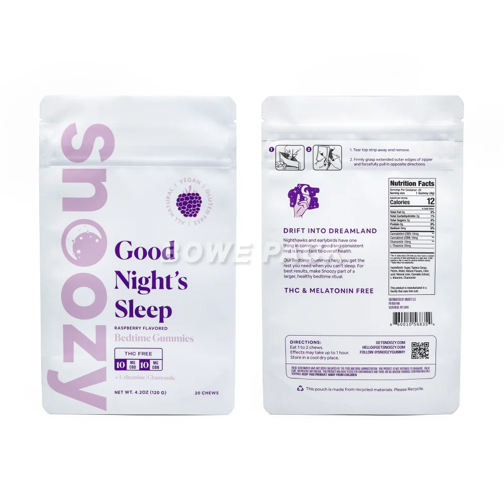 Mylar three side seal pouch