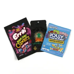 Child resistant mylar bags for cannabis packaging