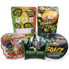 Custom Shaped Die Cut Mylar Bags for Weed Packs