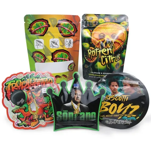 Custom Shaped Die Cut Mylar Bags for Weed Packs