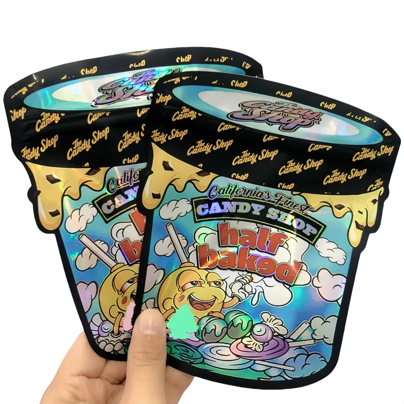 Custom Shaped Die Cut Mylar Bags for Weed Packs