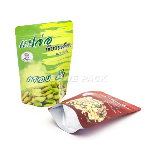 Print Stand Up Zipper Pouches Wholesale for Nuts Food Packaging