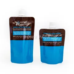 Printed stand up spout bag 100ml 250ml 500ml liquid pouch
