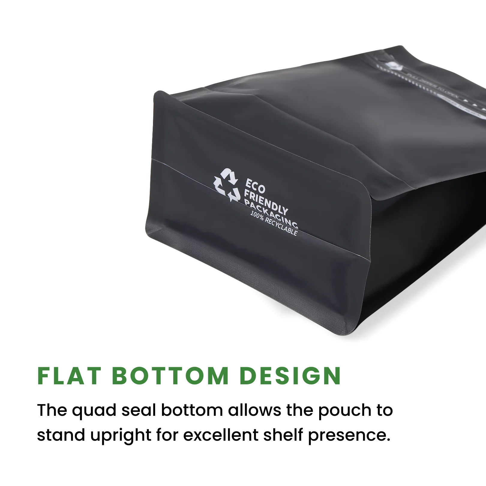 Proveedor de bolsas de fondo plana reciclables y ecológicas