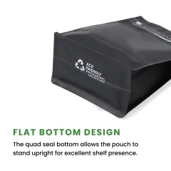 Proveedor de bolsas de fondo plana reciclables y ecológicas