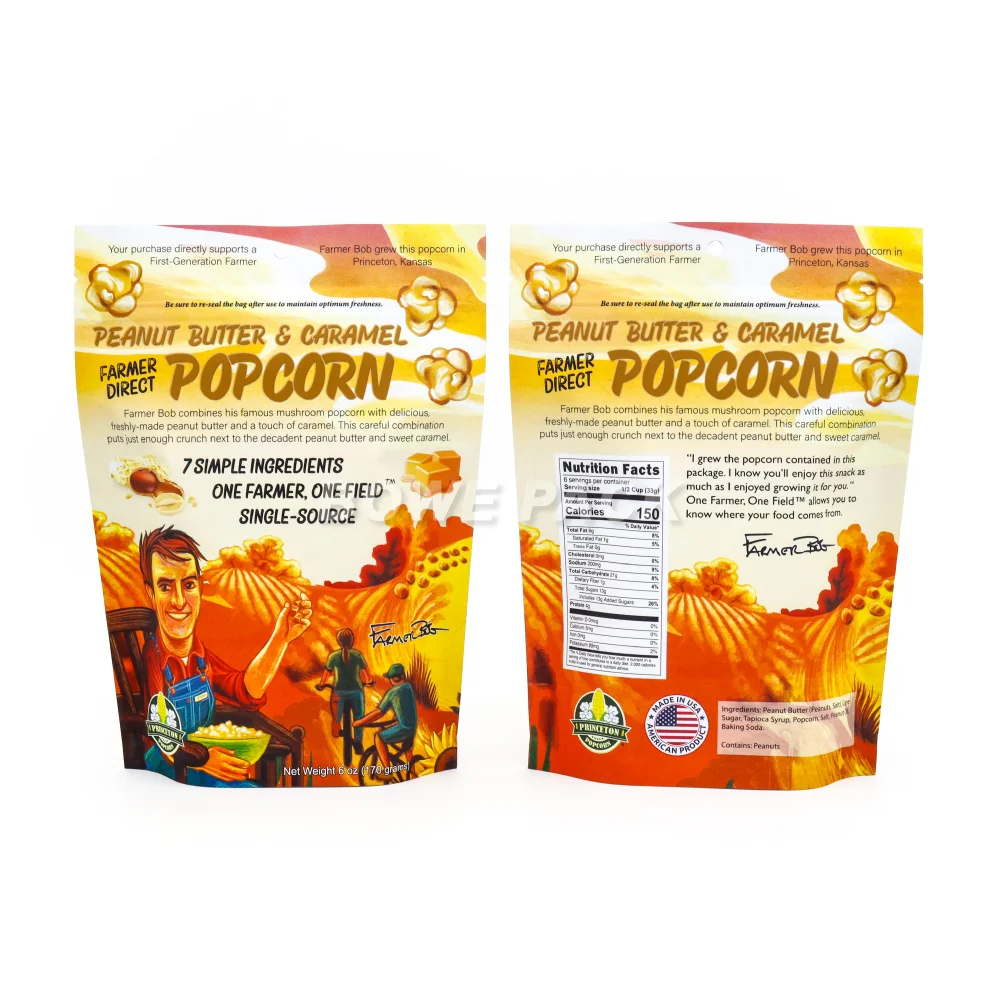 Stand up pouch for popcorn - aluminum foil or recyclable