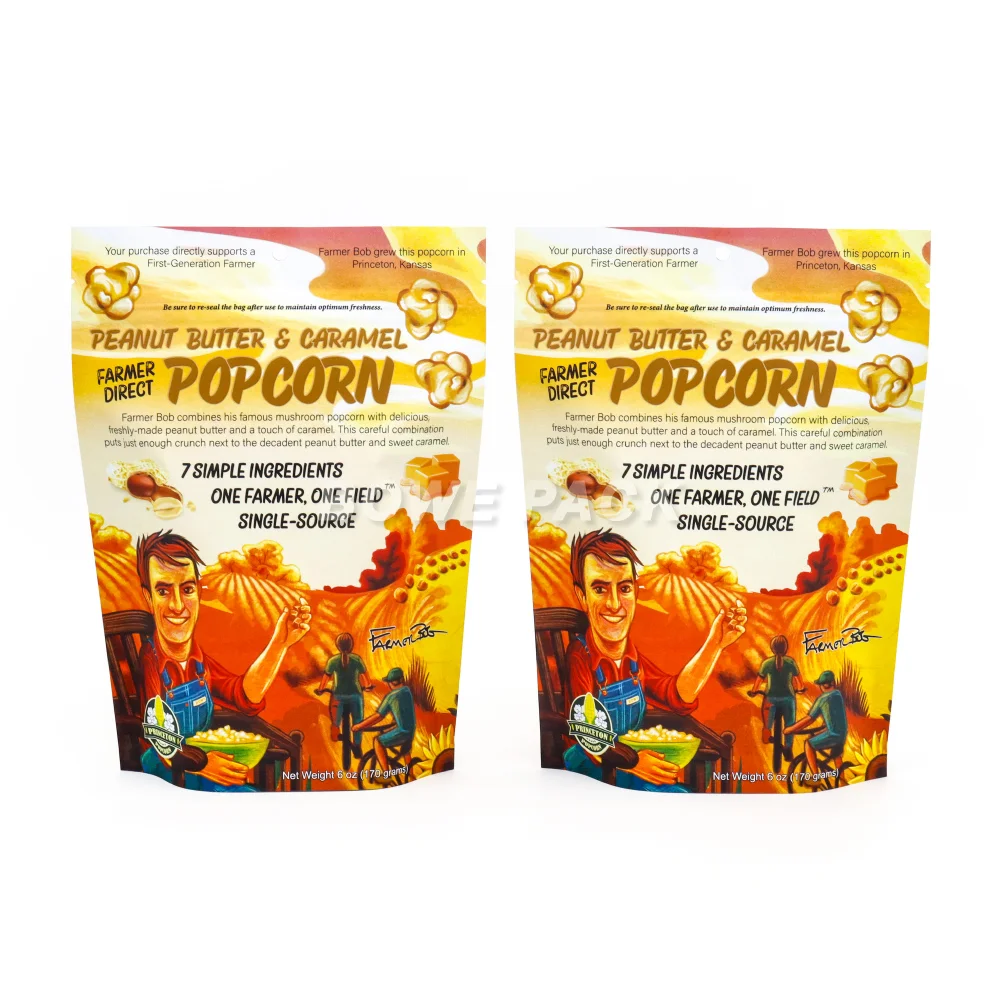 Stand up pouch for popcorn - aluminum foil or recyclable