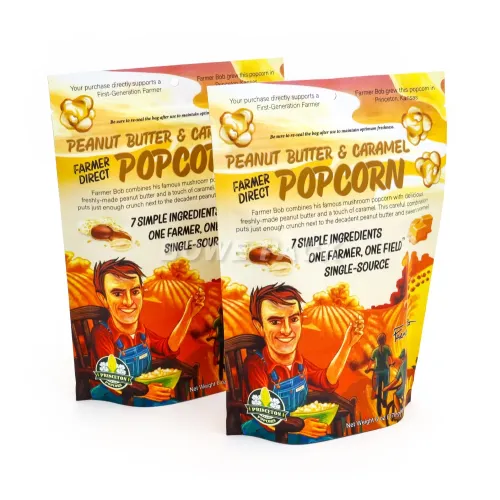 Stand up pouch for popcorn - aluminum foil or recyclable