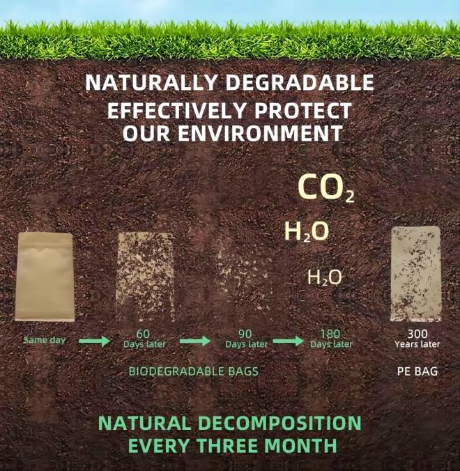 Eco-friendly Biodegradable Mylar Bags Supplier