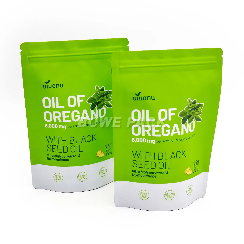 Custom Recyclable Pouches Mono Plastic Kraft Packaging Bag