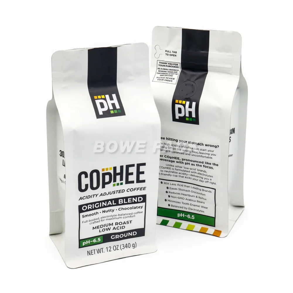 Eco-friendly Compostable Coffee Bags with Valve