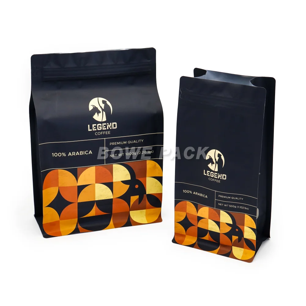 Eco-friendly Compostable Coffee Bags with Valve