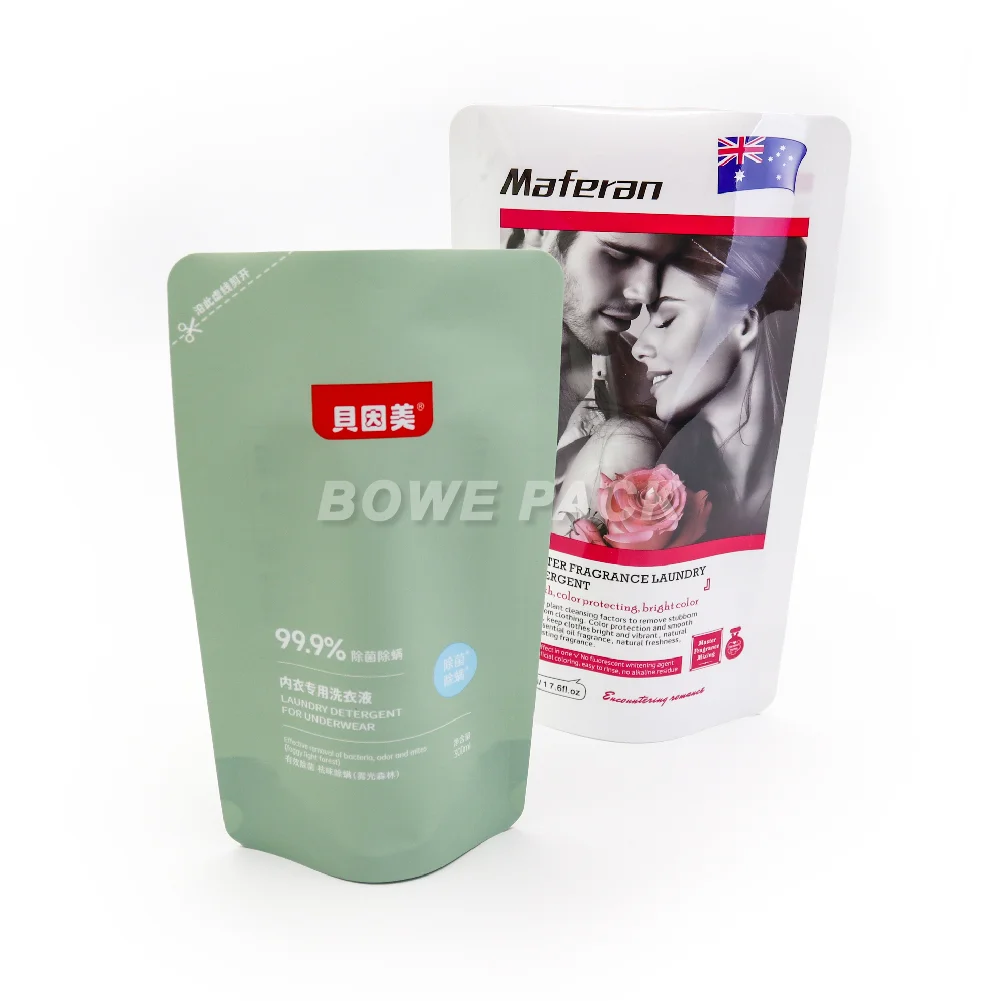 Recyclable refill pouches for liquid packaging