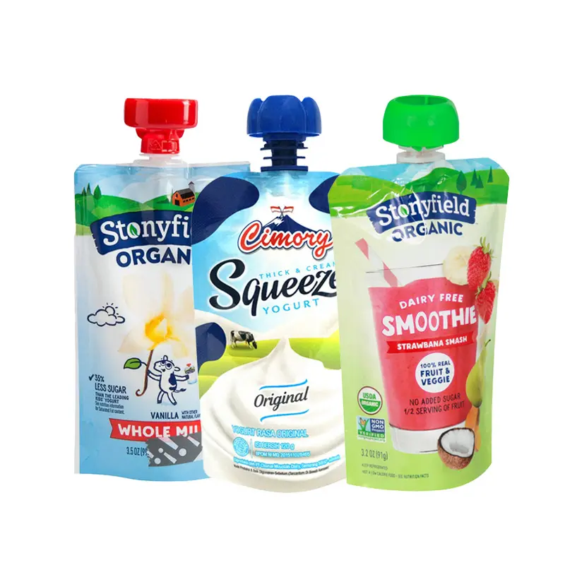 Recyclable Spout Pouch for Yogurt, Baby Food & Fruit Puree