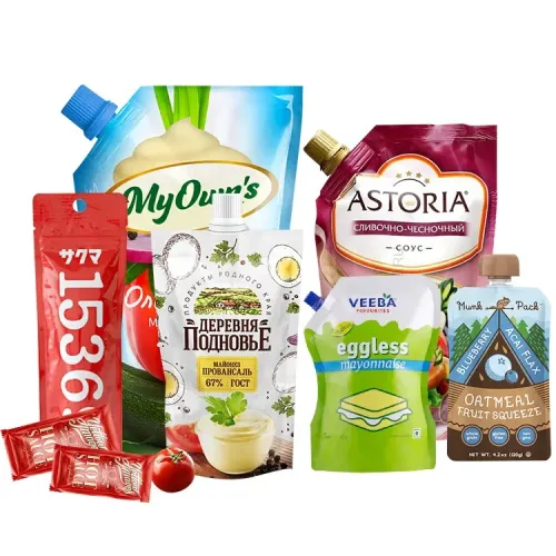 Recyclable Pouch for Sauces Packaging - Ketchup &amp; salad dressings
