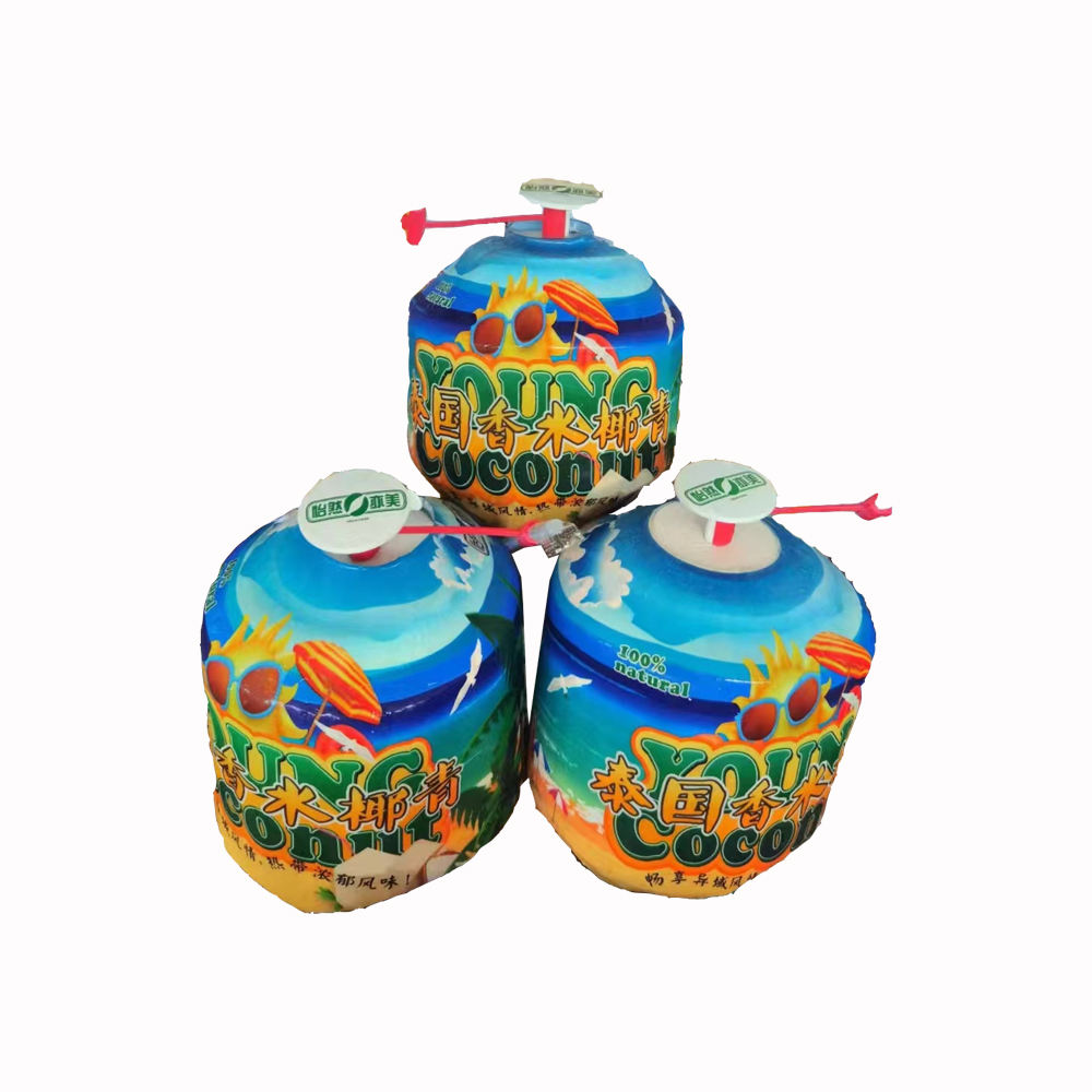 shrink label for coconuts packaging