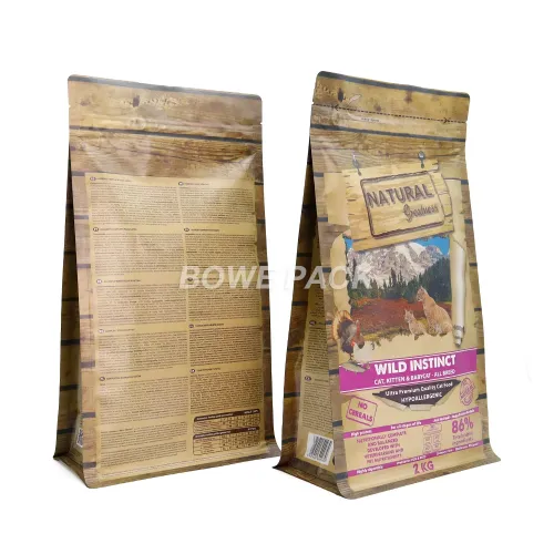 1kg 1.5kg 2kg 2.5kg Flat Bottom Pouches for Pet Food Bags Wholesale