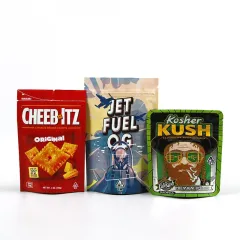 Digital printng child resistant pouches for runtz weed gelato