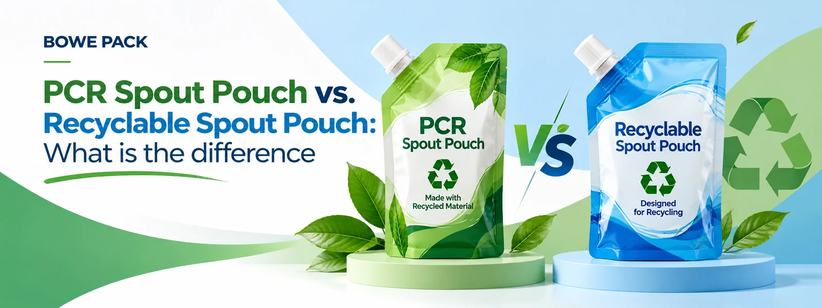 PCR Spout Pouch vs. Recyclable Spout Pouch