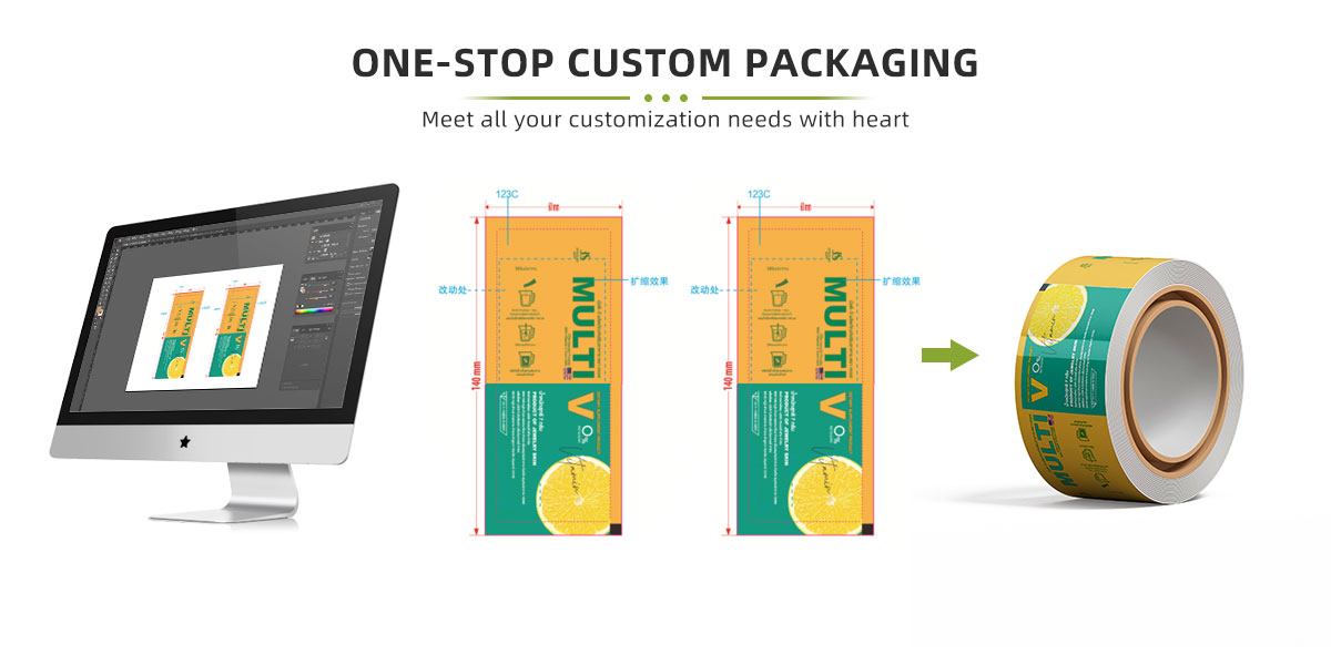 Custom packaging food roll stock films printing service