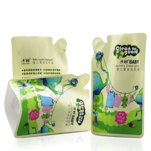 Eco friendly laundry detergent packaging stand up bag wholesale