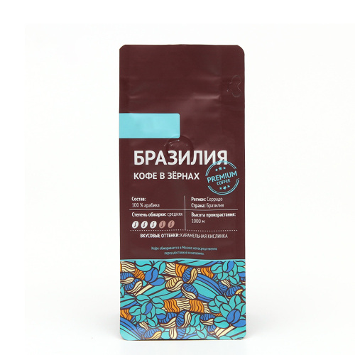 Customized 16 oz coffee bag with valve and zip wholesale