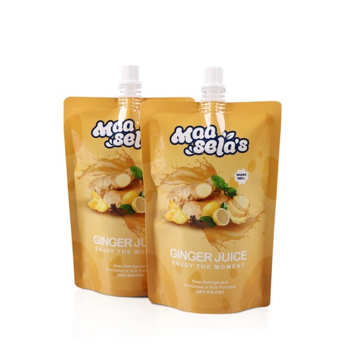 Custom spouted stand-up barrier pouches for liquid juice jelly packaging
