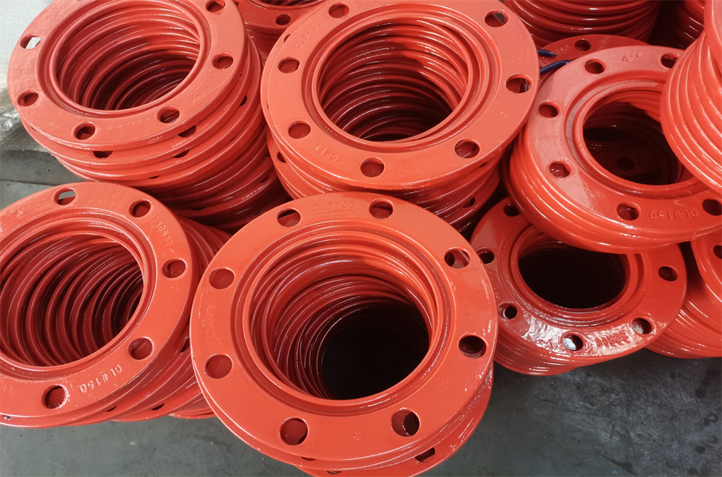 Smart Joint Ductil Iron Backing ring for HDPE pipe system with flange adaptors up to 54"