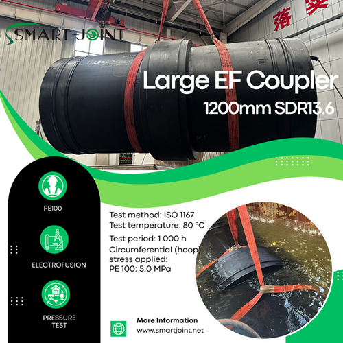 SMART JOINT Heavy-Duty Electrofusion Coupling for Large-Diameter HDPE/PE100/PE4710 Pipelines