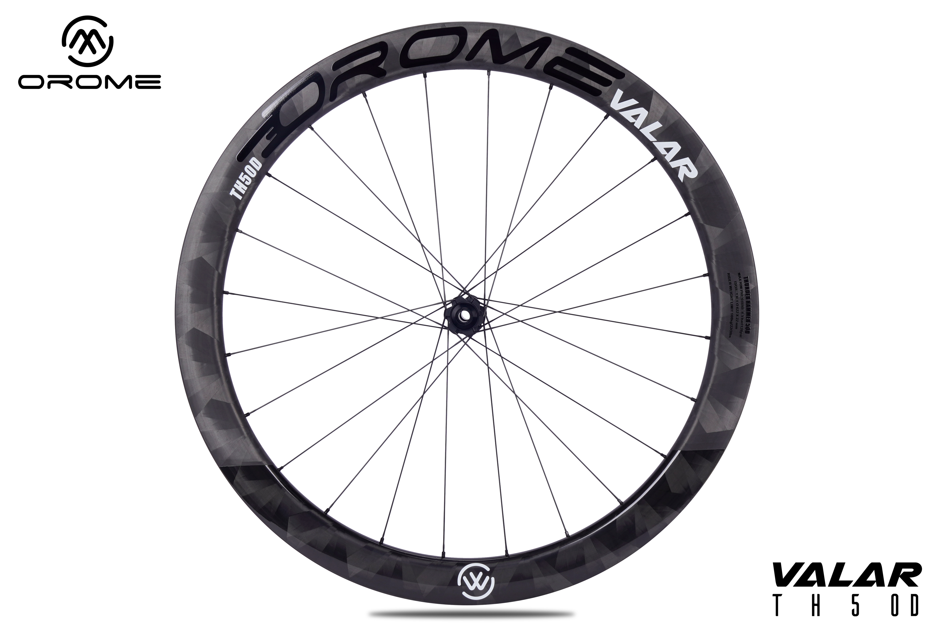 OROME VALAR TH50D Carbon Road Disc Brake Wheelsets, Disc Brake Carbon Wheels.  Superlight Carbon Disc Brake