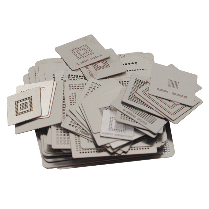 56Pcs Direct Heating Stencils For Game Console PS3 CPU PS4 GPU XBOX 360 CXD WII BGA Reball Directly Stencil IC Chip Rework