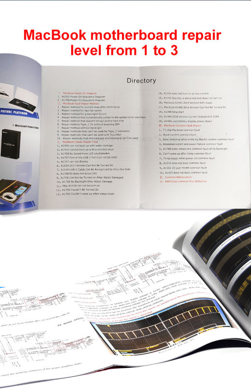 For MacBook Repair English Book For Macbook T2 Chip Motherboard Course Repair Books