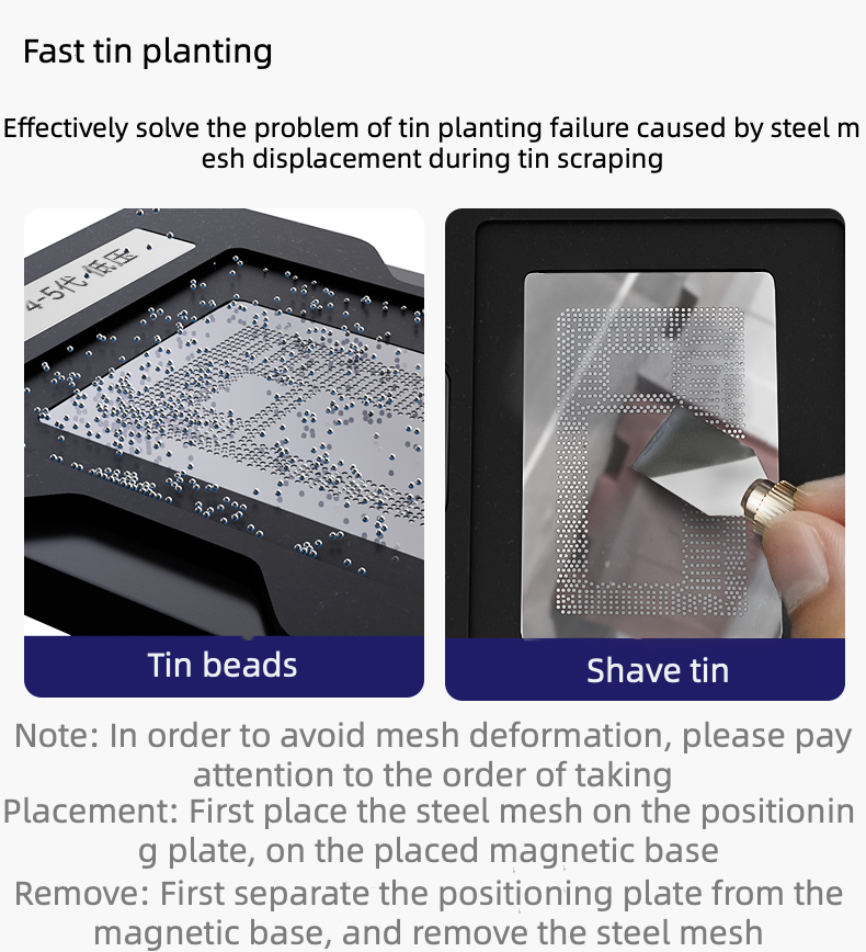 14 In1 Tin Planting Platform Laptop CPU SRKMA SRGKK SRK02 Reballing Station Kit And Stencils Magnetism Lock Repair Jigs Fixtures
