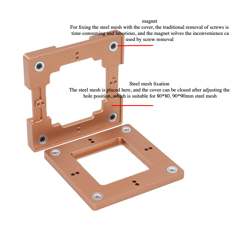 New BGA Ball Planting Table Quick Positioning with Magnetic Bead Planting Table Tin Frame Desktop Notebook Chip Repair Tool