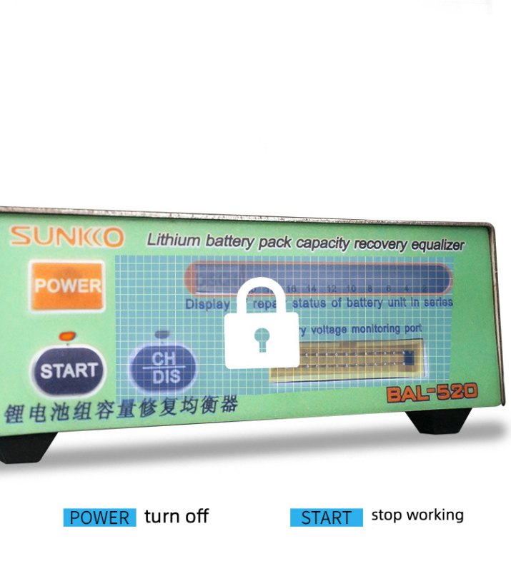 SUNKKO-520 ternary iron-lithium battery pack balance repair instrument differential pressure repairer electric vehicle battery balance board