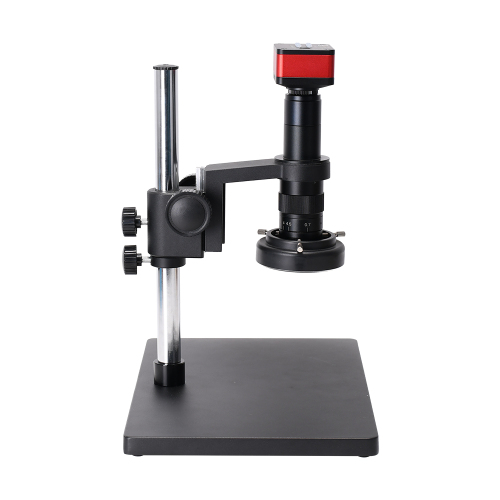 4K HDMI Microscope Camera Kit for Industry Lab PCB USB Output TF Card Video Recorder +180X C-Mount Lens + Big Stereo Stand +144 LED Light