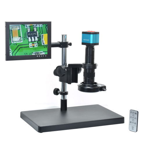16MP HDMI USB Digital Industry Video Microscope Camera Set + Big Stand Universal bracket +300X C-MOUNT Lens+ 8" inch LCD Monitor