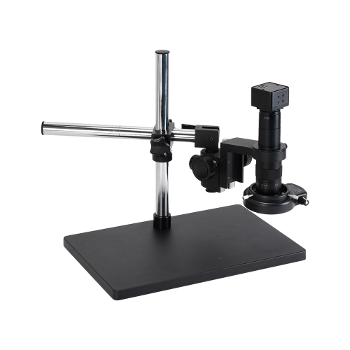 Industrial Microscope camera 5MP USB Microscope camera 3M USB cable 1/2.5 CMOS Image Sensor with 180X Zoom Lens 144LED Ring Light +Big Boom Stand Universal Bracket